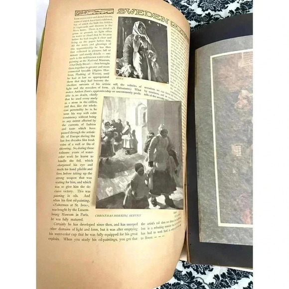 Antique Sweden Artbook 1912 Anders Rare Art Reprint 16"x 11" - Picture 13 of 13